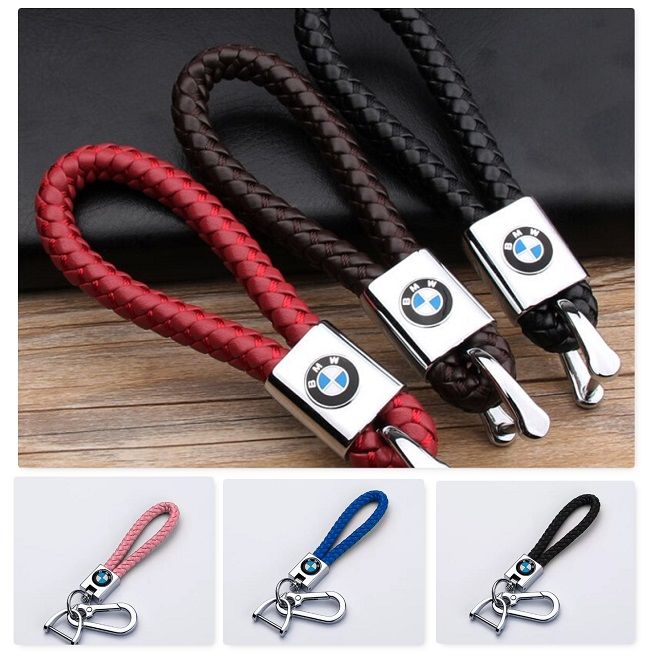 Genuine Leather key chain for BMW