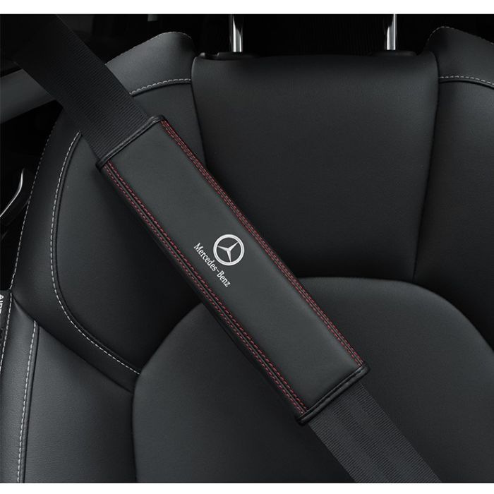 Pipo Store Mercedes Benz Seat Belt Cover Pads (PU Leather) Pipo Store