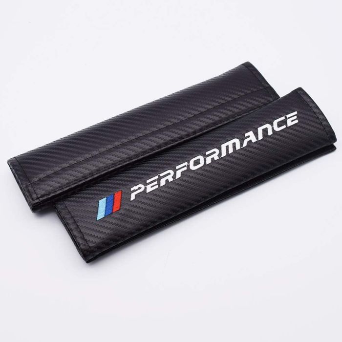 BMW Performance style carbon style seat belt cover shoulder pad