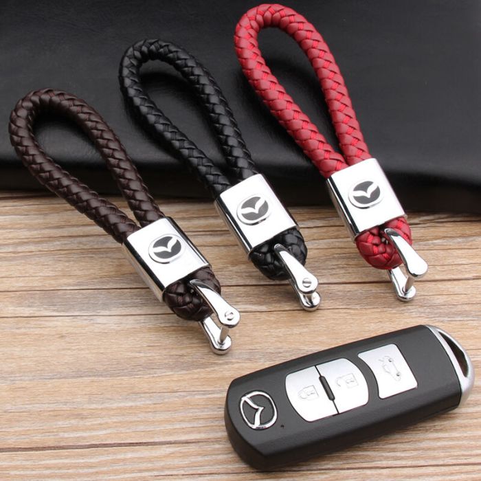 Pipo Store Genuine Leather Key Chain for Mazda Pipo Store
