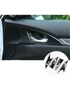 2015-20 Honda Civic Carbon Fiber Style Side Door Handle Bowl Cover