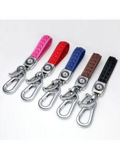 Mercedes Benz key chain chrome color with Intrecciato style