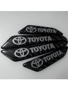 Toyota 1x4pcs Black Carbon style Body Guard Bumper Scratch Protector Strip